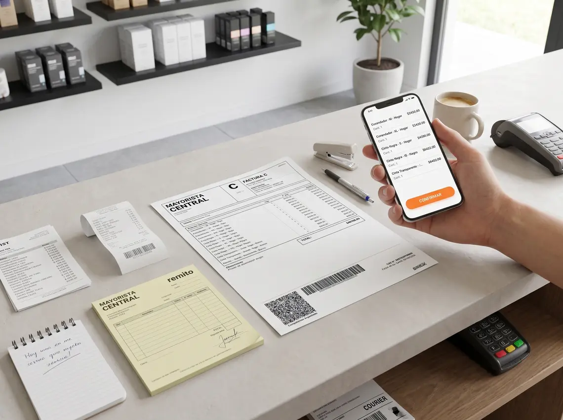 Factura de compra de un proveedor reconocida desde el celular